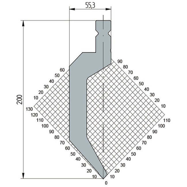 Wila Trumpf style 86°/R1/H200 1323 Goose neck punch