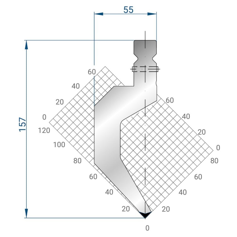 Wila Trumpf 86°/R1/H157 - 1328 Goose neck punch