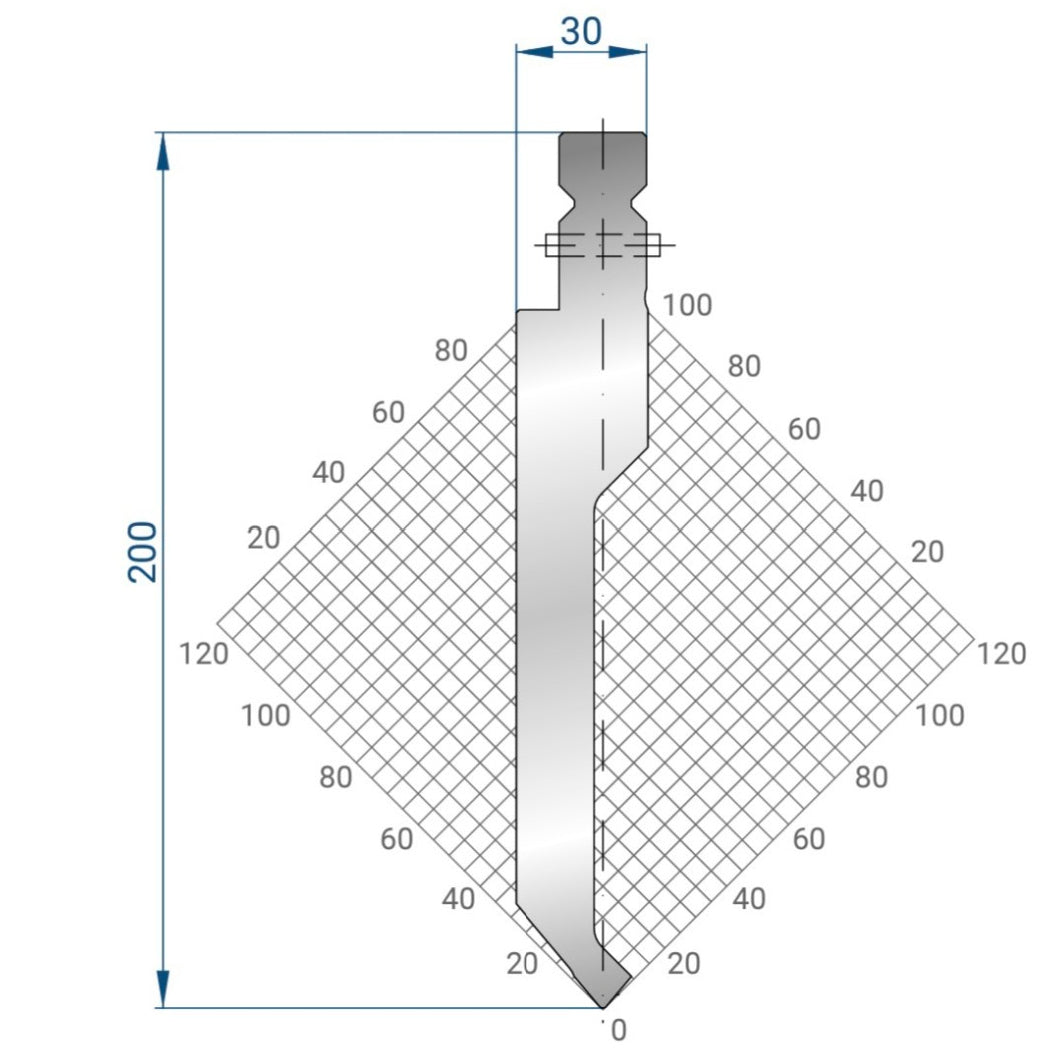 Wila Trumpf style 80°/R1/H200 1330 Straight punch