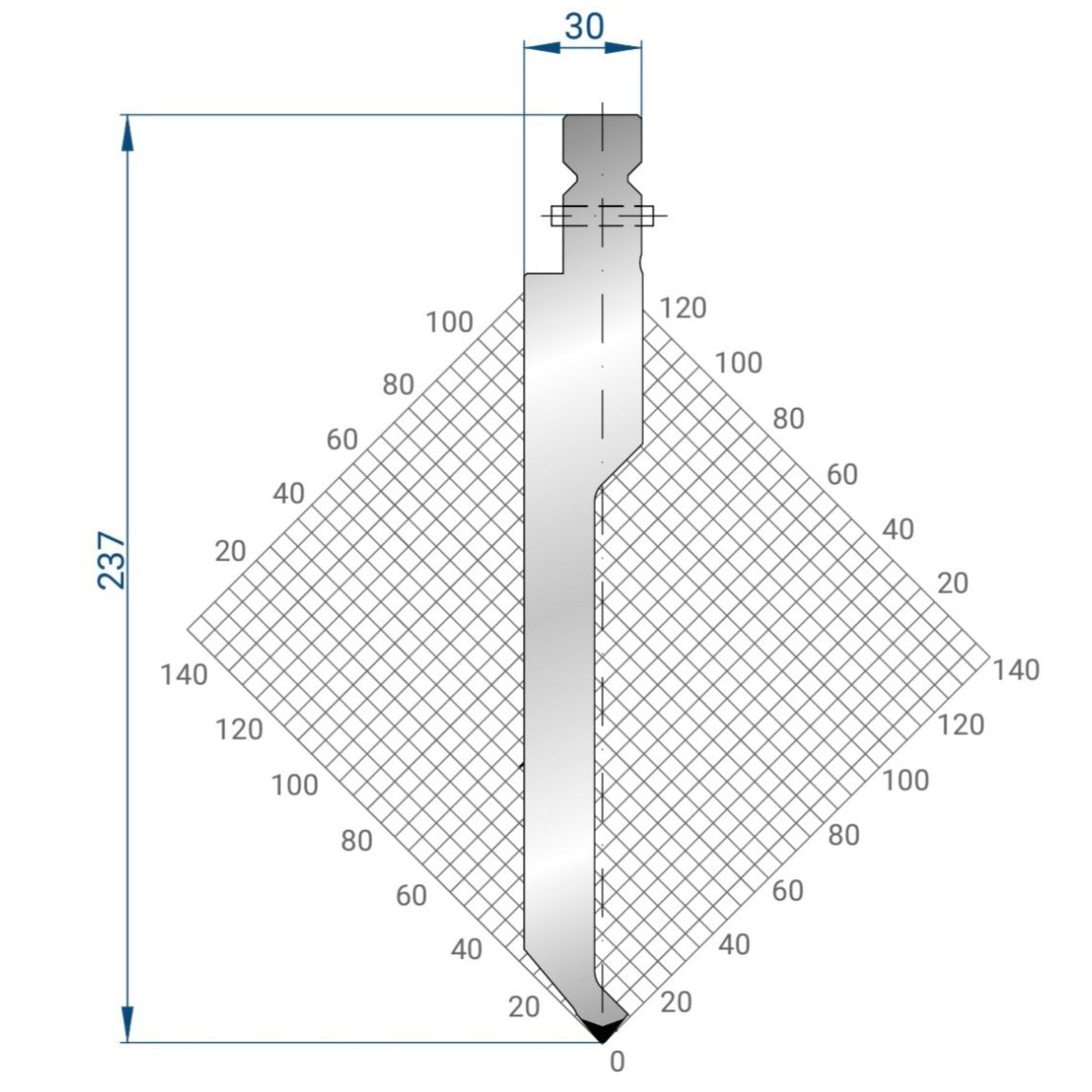 Wila Trumpf style 80°/R1/H237 1331 Straight punch