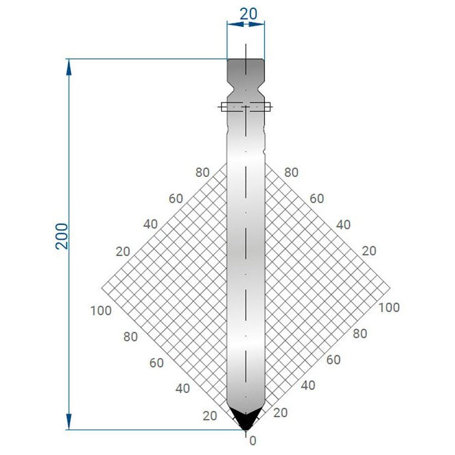 Wila Trumpf style 60°/R3/H195 1335 Straight punch