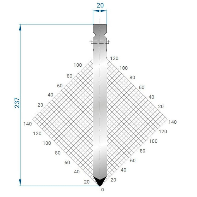 Wila Trumpf style 60°/R3/H237 1336 Straight punch