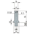 Wila Trumpf style 86°/V6/H55 3250 Single V die