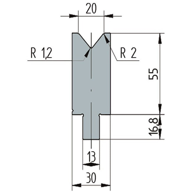 Wila Trumpf style 86°/V20/H55 3255 Single V die