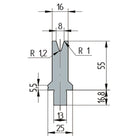 Wila Trumpf style 30°/V8/H55 3261 Single V die