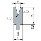 Wila Trumpf style 30°/V16/H55 3264 Single V die