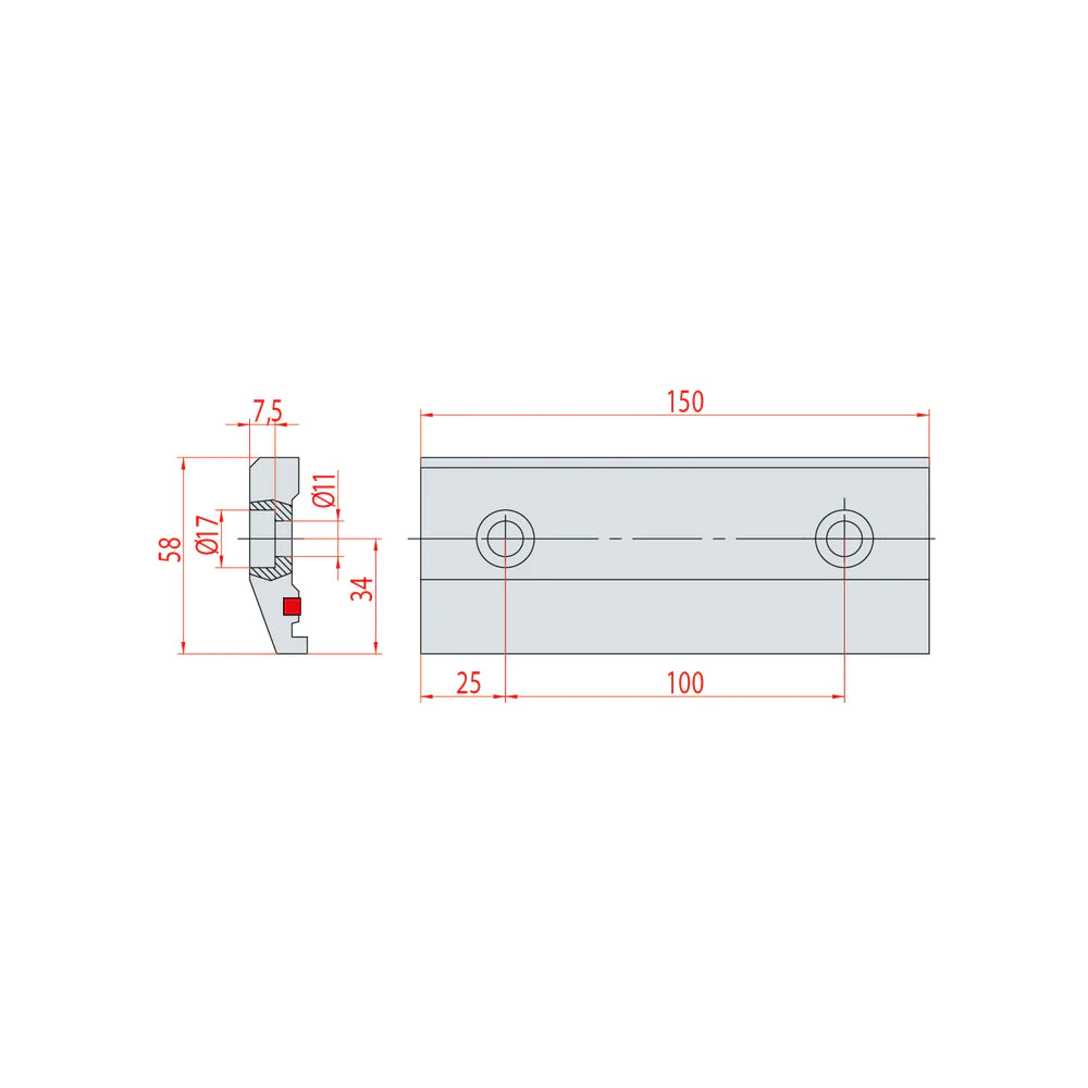 Amada style 4199 Safety clamp simple with polyurethan insert