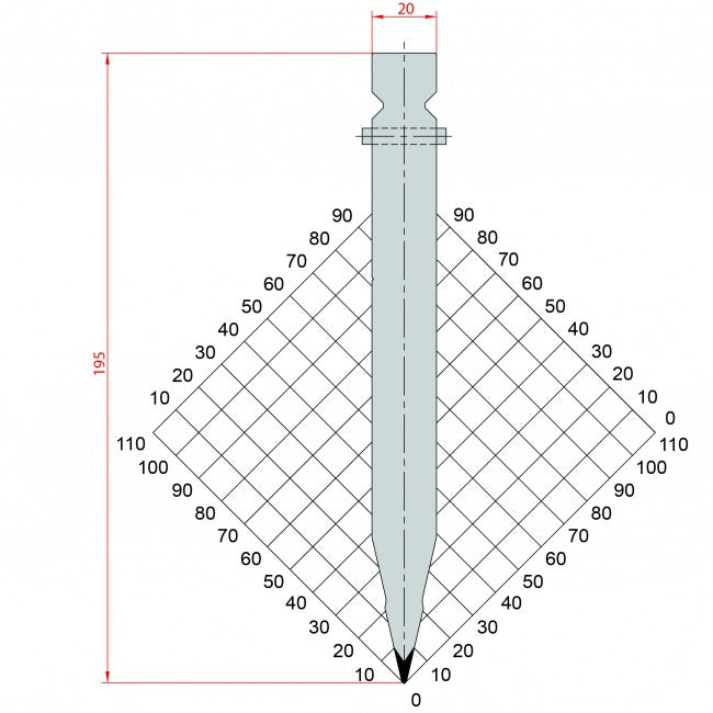 Wila Trumpf 26°/R0.8/H195 - 1316 Straight punch
