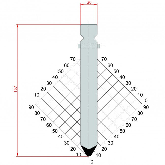 Wila Trumpf 60°/R4/H157 - 1318 Straight punch