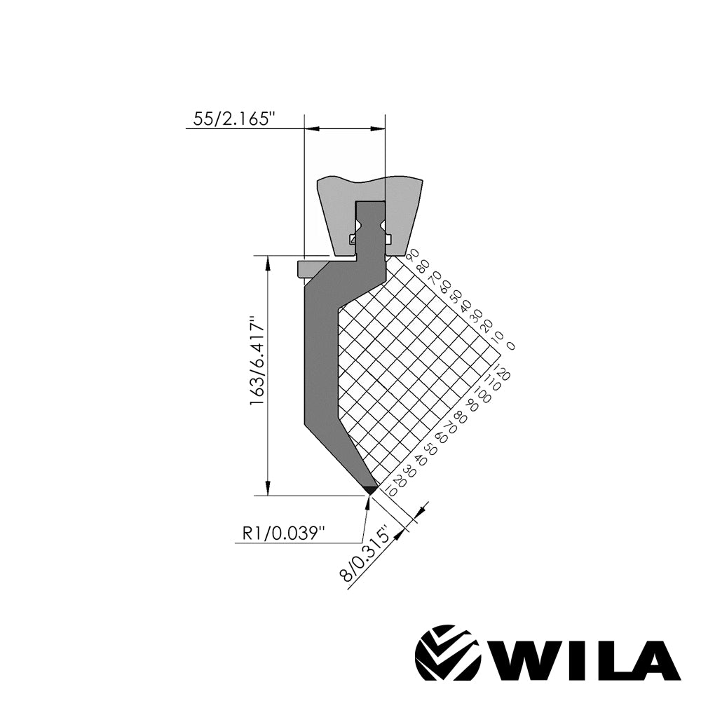 86°/R1/H163 - BIU-023 Wila Top Tool