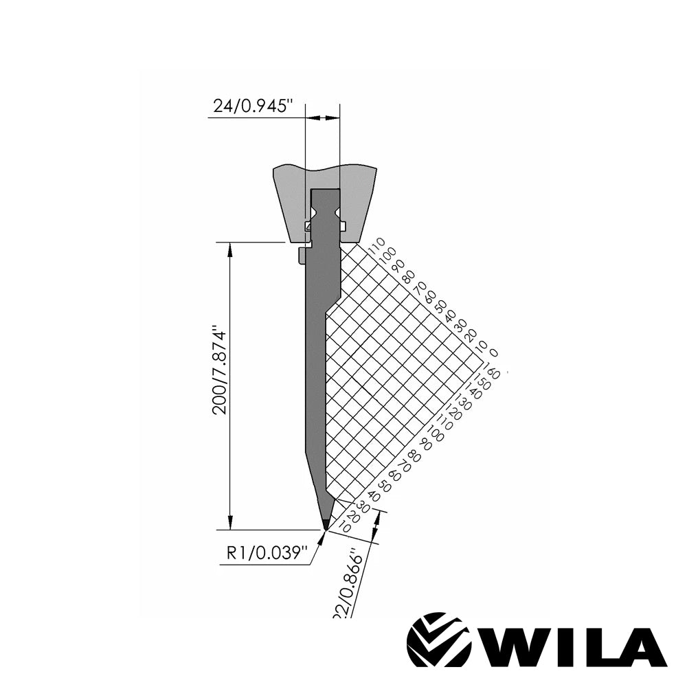 28°/R1/H200 - BIU-031 Wila Top Tool