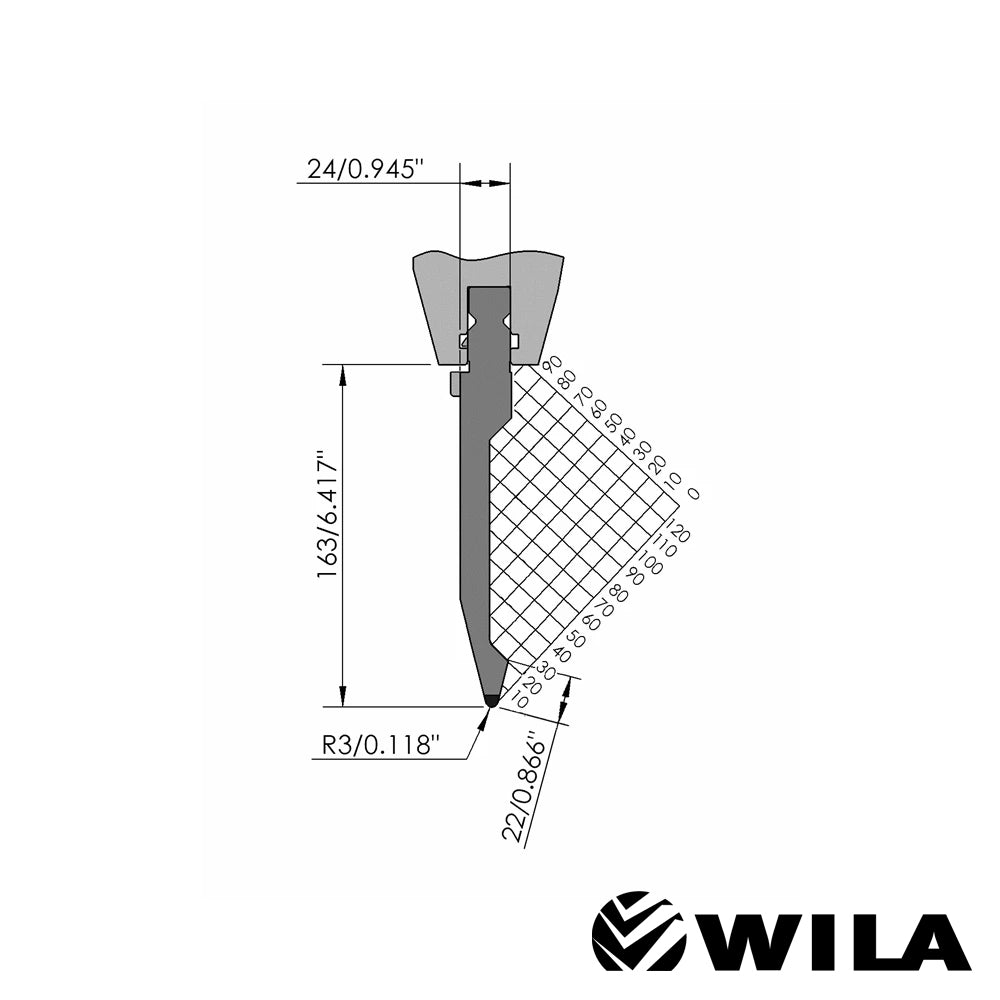 28°/R3/H163 - BIU-221 Wila Top Tool