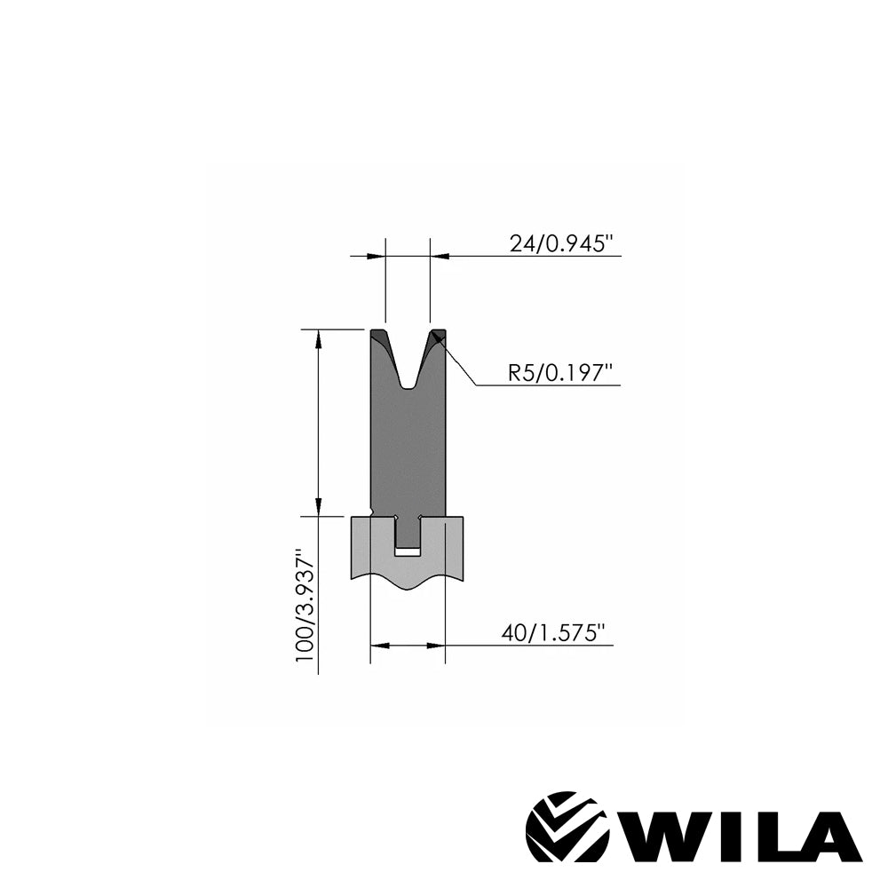 30°/V24/H100 - OZU-354 Wila Bottom Tool