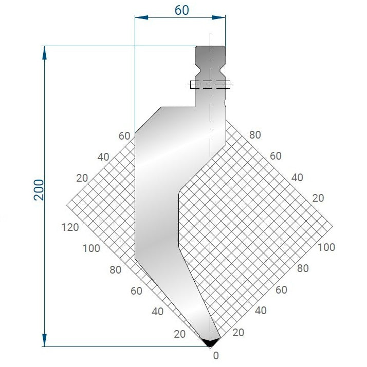 Wila Trumpf 80°/R3/H200 1332 Goose neck punch