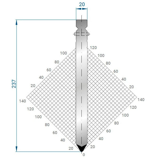 Wila Trumpf style 60°/R3/H237 1336 Straight punch